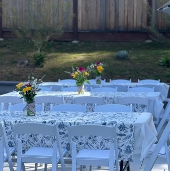 White Padded Chairs