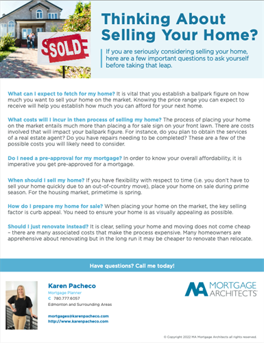 Thinking About Selling Your Home?