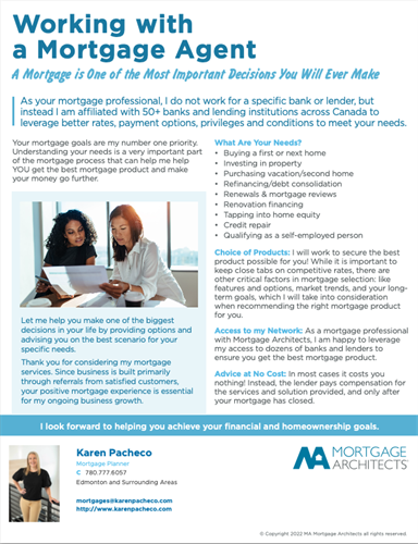 Working With A Mortgage Agent