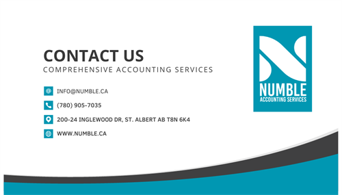 Numble business card - front