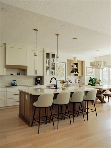A main floor renovation with custom kitchen in Oakmont, St. Albert