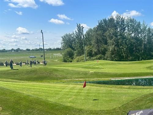 First four holes of the putting course