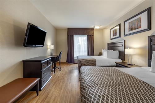 Our guest rooms are spacious and offer you a comfortable place to unwind.