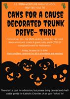Saint Bonaventure High School Cans for a Cause Halloween Drive Thru Event