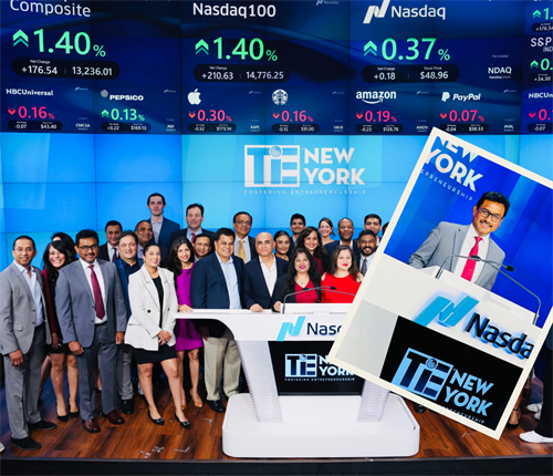 Ringing NASAQ opening bell for TiE New York