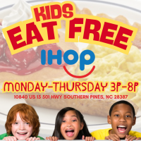 KIDS EAT FREE AT IHOP