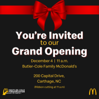 RIBBON CUTTING - MCDONALD'S BUTLER-COLE FOUNDATION