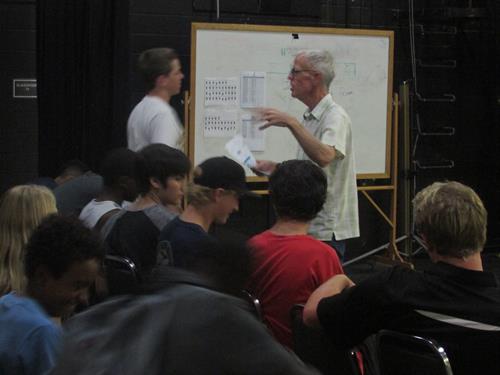 John Berge teaching Stage Design
