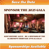 Claremont Heritage: 2025 Annual Awards Gala Sponsorship Opportunity