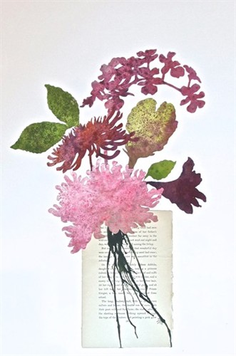 Deborah Weiss, "Blooms and Stems I," Decoupage