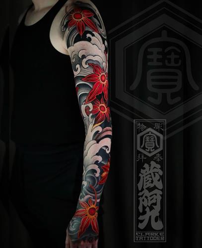 Mathew Clarke Maple Leaf Sleeve tattoo