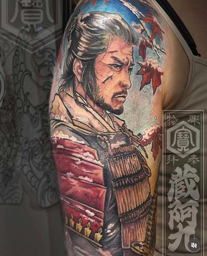 Mathew Clarke Samurai tattoo