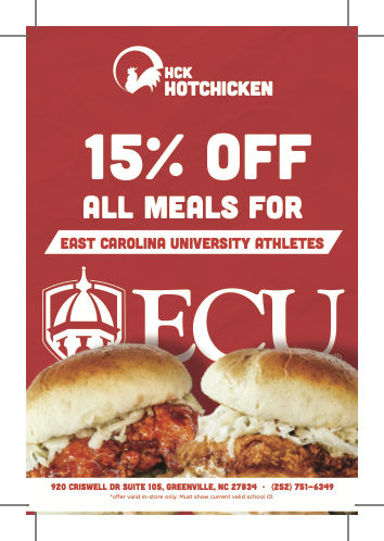 15% OFF East Carolina Athletes