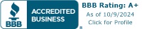 We have been accredited with the BBB since 10/4/2024