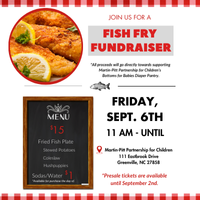 Fish Fry Fundraiser supporting Bottoms for Babies Diaper Pantry