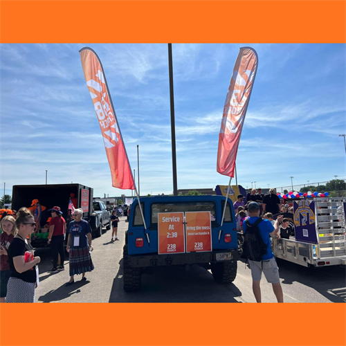 238 Church preparing for the DeForest 4th of July parade