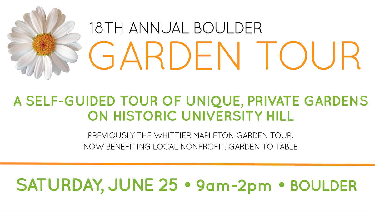 18th Annual Boulder Garden Tour Tickets on sale now! News Releases