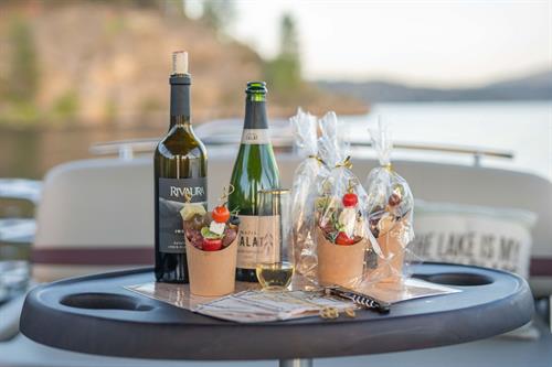 Assorted beverages & charcuterie available with a click of a button