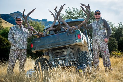 Injured US Army Veterans on a successful red stage hunt in New Zealand