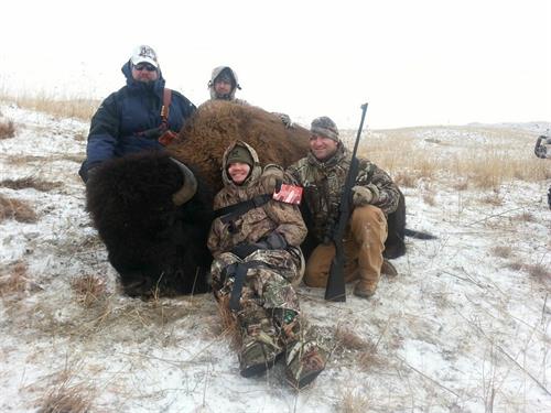 Quadriplegic Soldier harvesting his first Bison