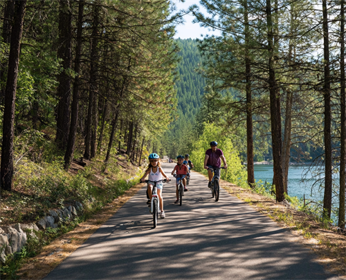 Come and enjoy the Trail to the Coeur d'Alene's! A family friendly bike ride with stunning views along the river. 