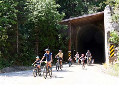 Route of The Hiawatha Scenic Bike Trail Open Daily thru Sept. 21st