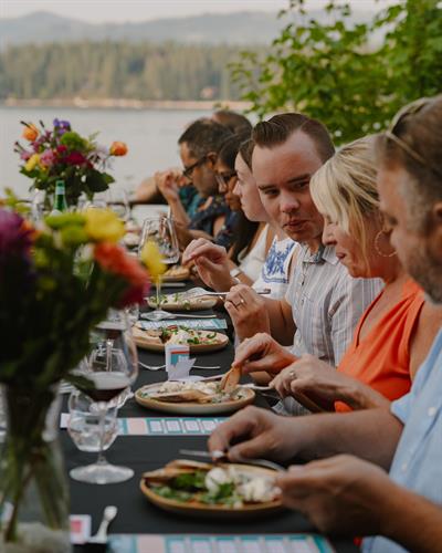 Our monthly pop-up wine dinners are a hit.