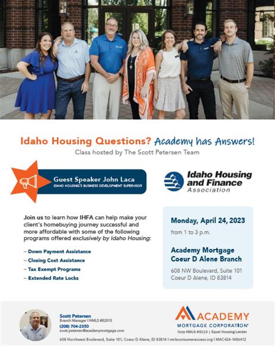 Idaho Housing and Finance Association Academy Mortgage CDA Apr 24, 2023 chamber_master
