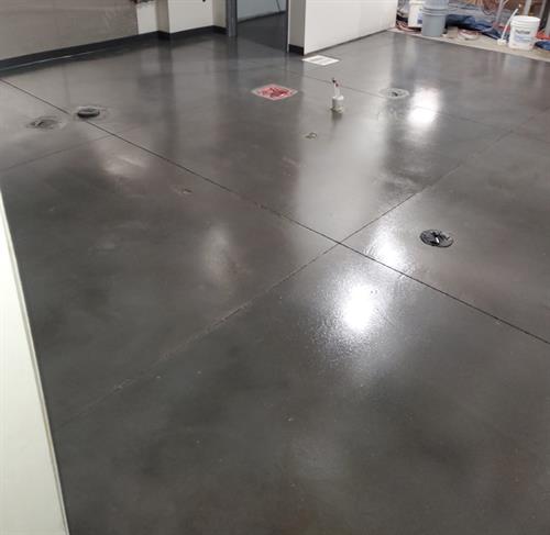 Stained Commercial Kitchen Floor