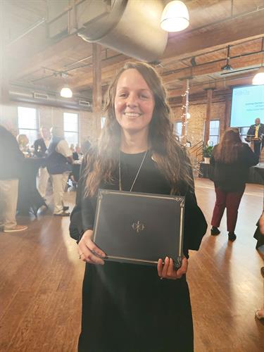 The Leadership Halifax graduation ceremony was incorporated into the chamber’s banquet, and Benchmark's Kelsey Owen was recognized for having completed the program.