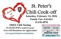 St. Peter's Second Annual Chili Cook-Off and FREE Chili Tasting