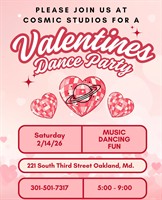 Valentine's Dance Party at Cosmic Cheer and Gymnastics
