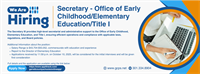 Secretary III, Office of Early Childhood/Elementary Education/Title I - Central Office - GCPS