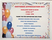 Customer Appreciation Day at Oakland Shop 'n Save Express
