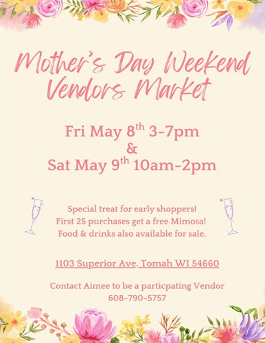 Mother's Day Weekend Vendors Market (2-day Event)