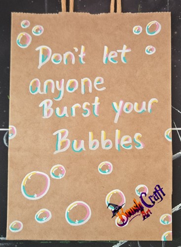 Burst your bubble gift bag