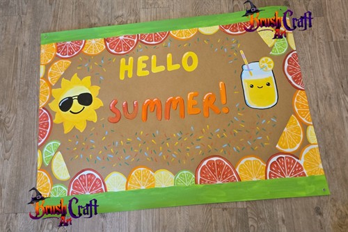 Hello Summer hand painted event banner