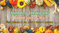 Community-Wide Thanksgiving Service and Meal