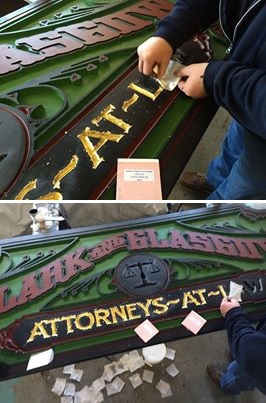 Surface Gilded Sign