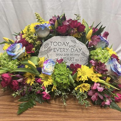 Funeral Piece with Memorial Stone 