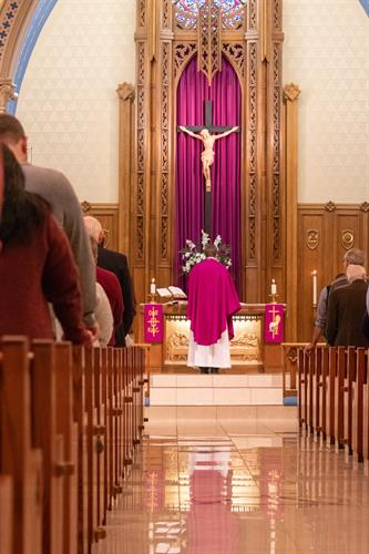 Divine Service at the altar—Lutheran worship photography highlighting Christ-centered liturgy and Word and Sacrament ministry.