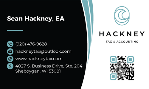 Business card with website QR Code