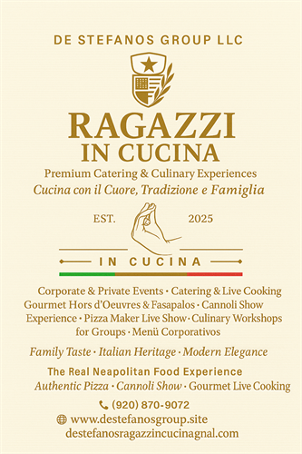 Ragazzi in Cucina – Italo-Venezuelan Catering Authentic food for all types of events — family gatherings, corporate meals, celebrations, and community events.