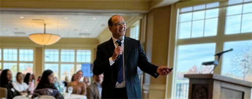 Giving Keynote address at a Leadership Forum in Wisconsin