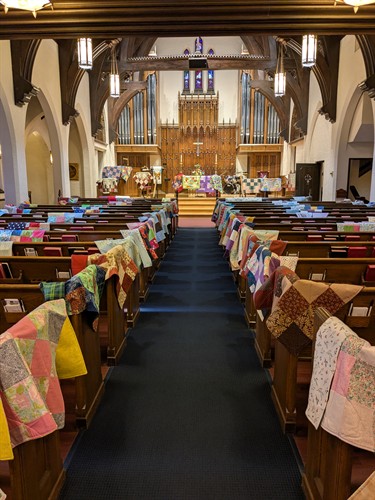 St Lukes United Methodist Church donation of handmaid baby quilts.