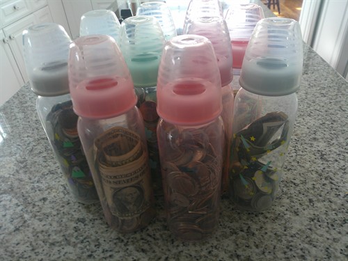 Baby bottle collection from Kohler girl scout community.