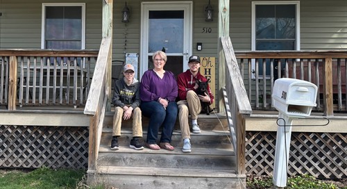 Homeowner Heather and her family