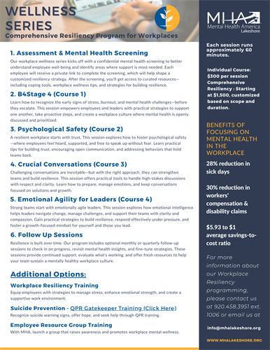 Workplace Resiliency Programming