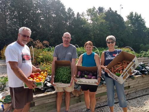 Fresh produce is grown annually. Produce donations are accepted.