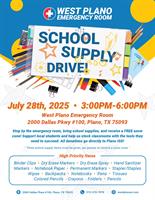 West Plano ER - School Supply Drive